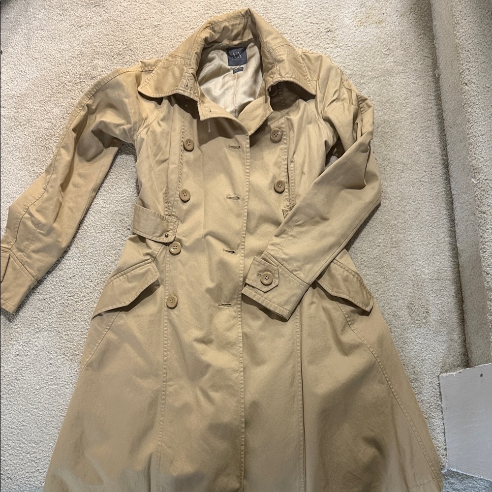 Armani Exchange Beige Trench Coat